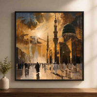 Masjid E Nabwi Canvas Frame
