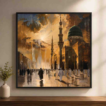 Masjid E Nabwi Canvas Frame